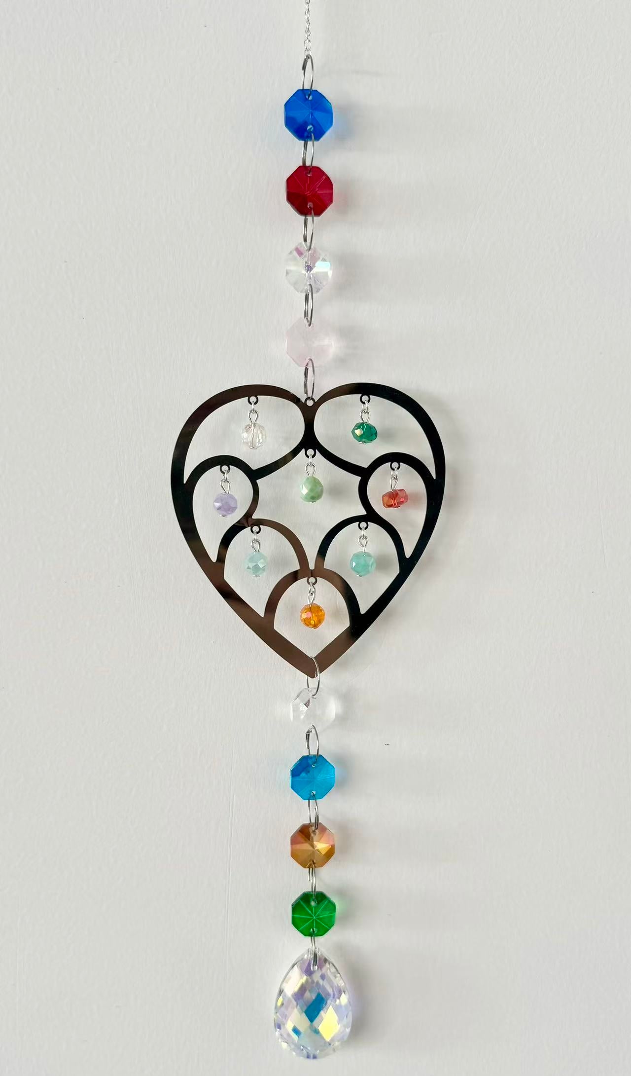 Rainbow Heart Sun Catcher Mix
