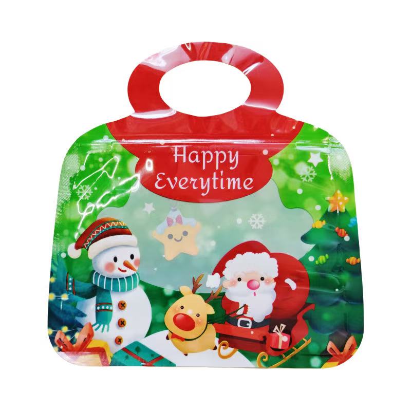 Christmas hand-held self sealing bag