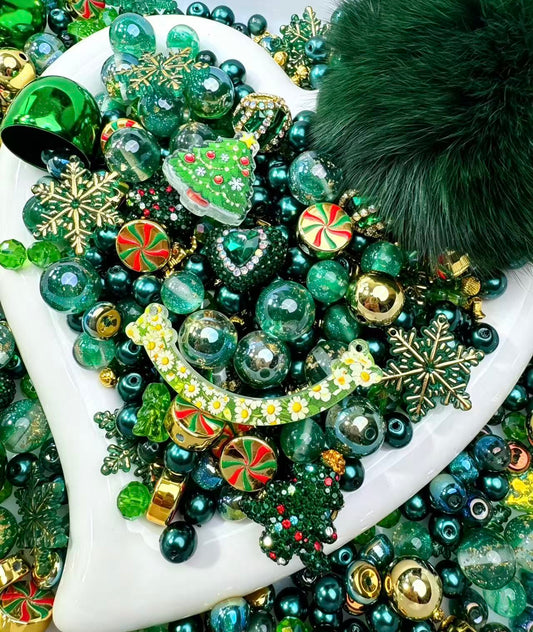 Emerald Christmas Charm Mix