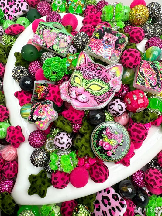 Wild Pink Leopard Mix