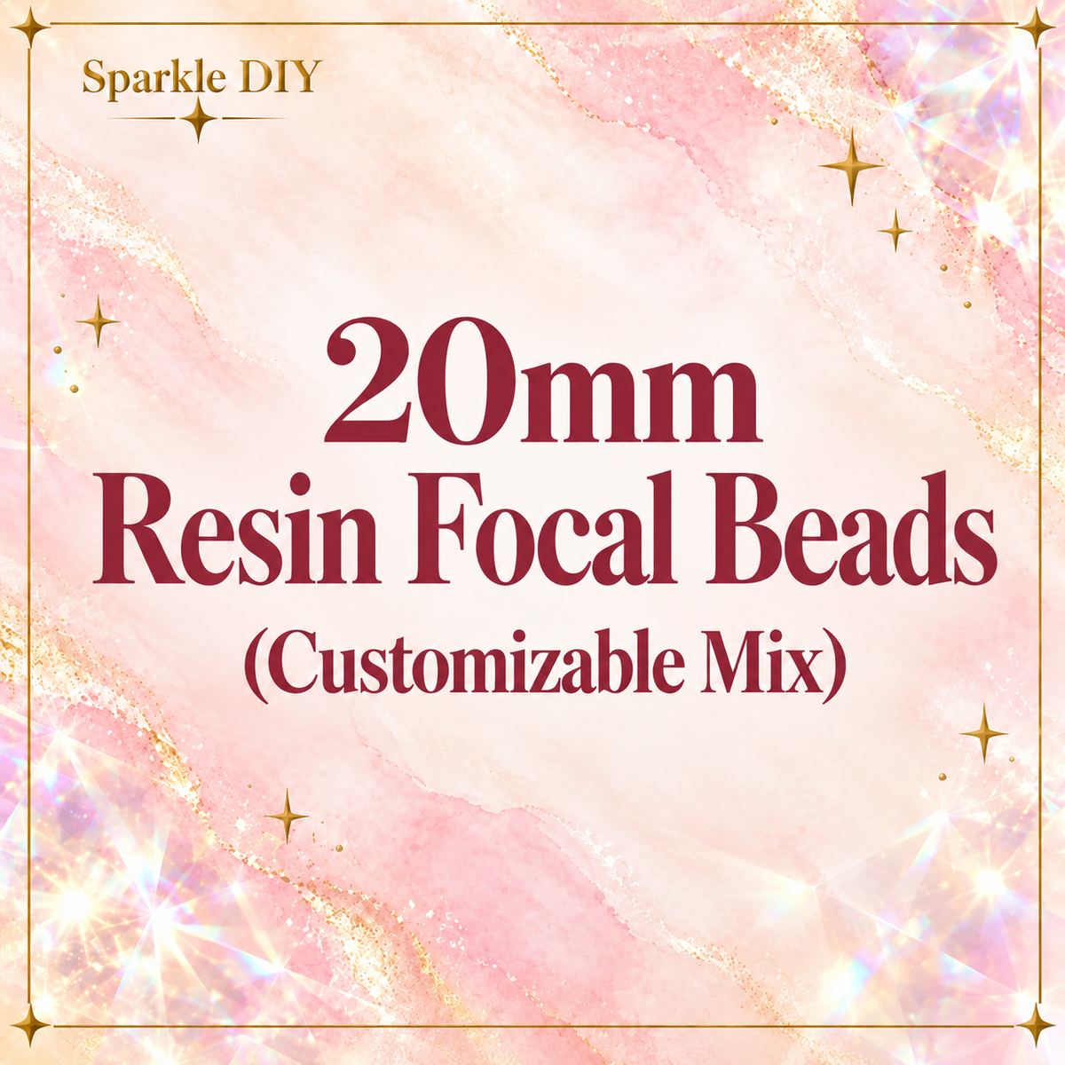 20mm Resin Focal Beads (Customizable Mix)