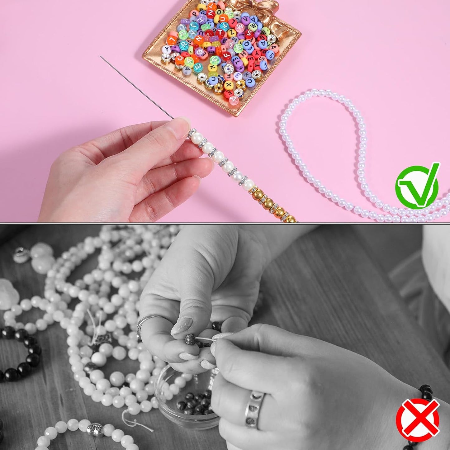 6 PCS Beading Needles((0.4/0.5/0.6/0.7/0.8/0.9mm))