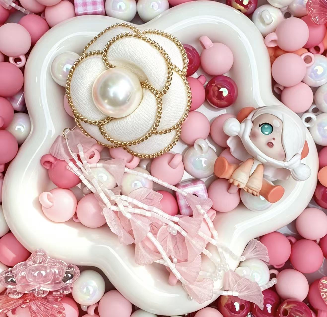 Sweet Pink Garden Car Hanger Mix