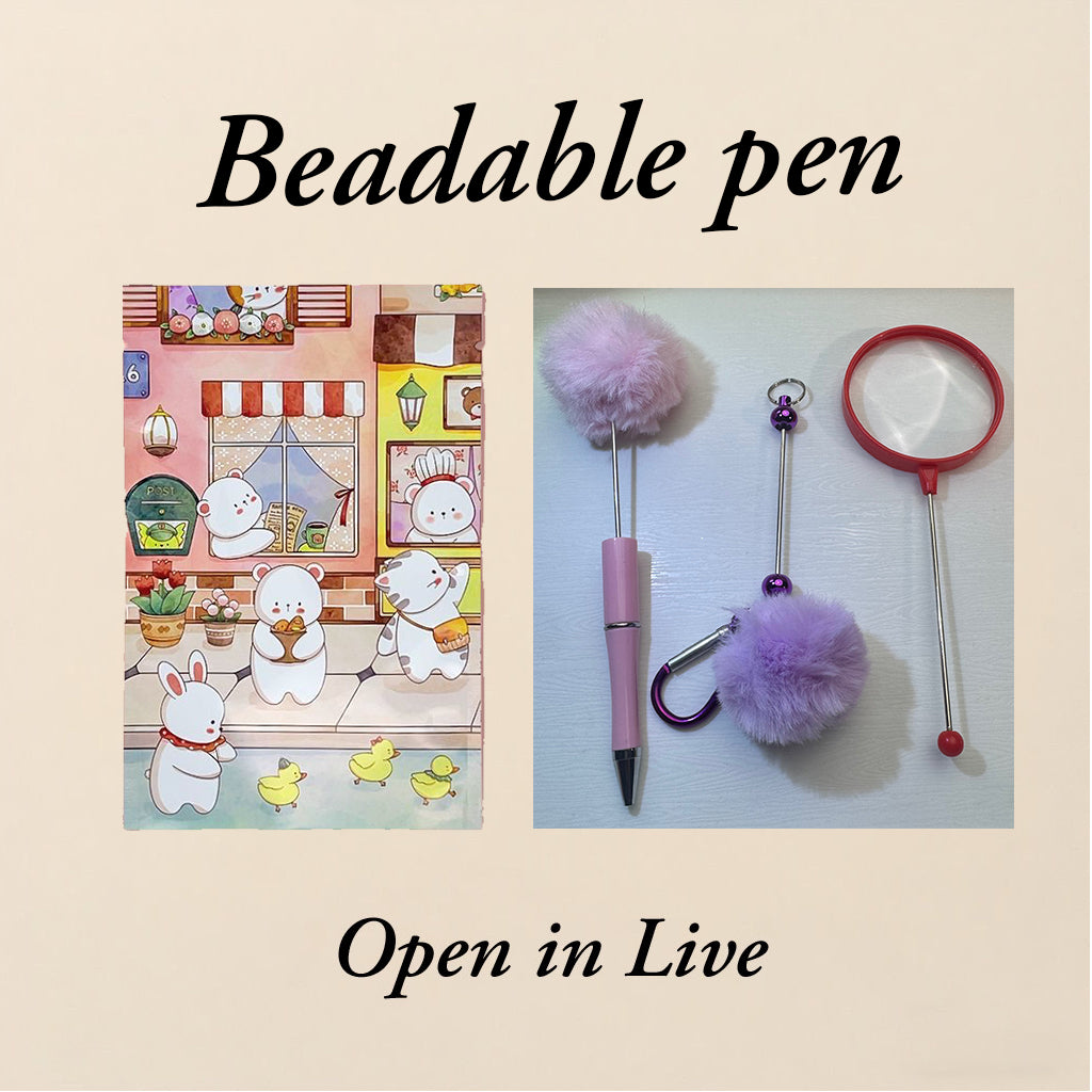 【NEW】 Beadable pen- Open in live --Pen /Mirror/Magnifier/Pendant