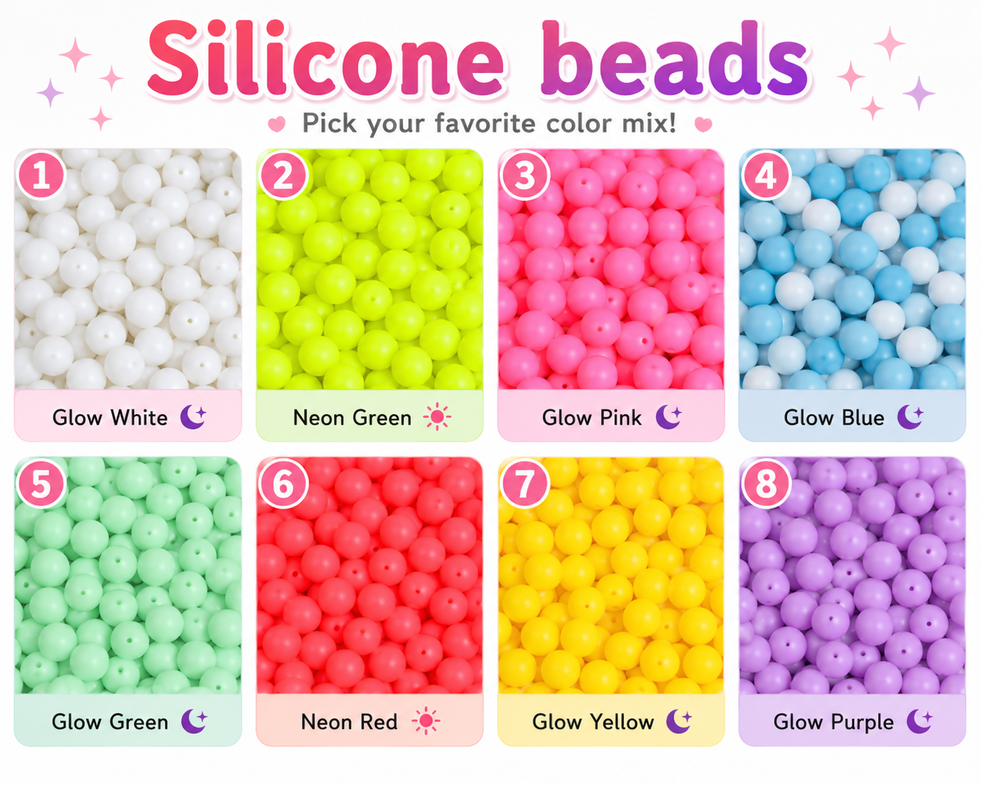 Silicone beads(selectable mix)