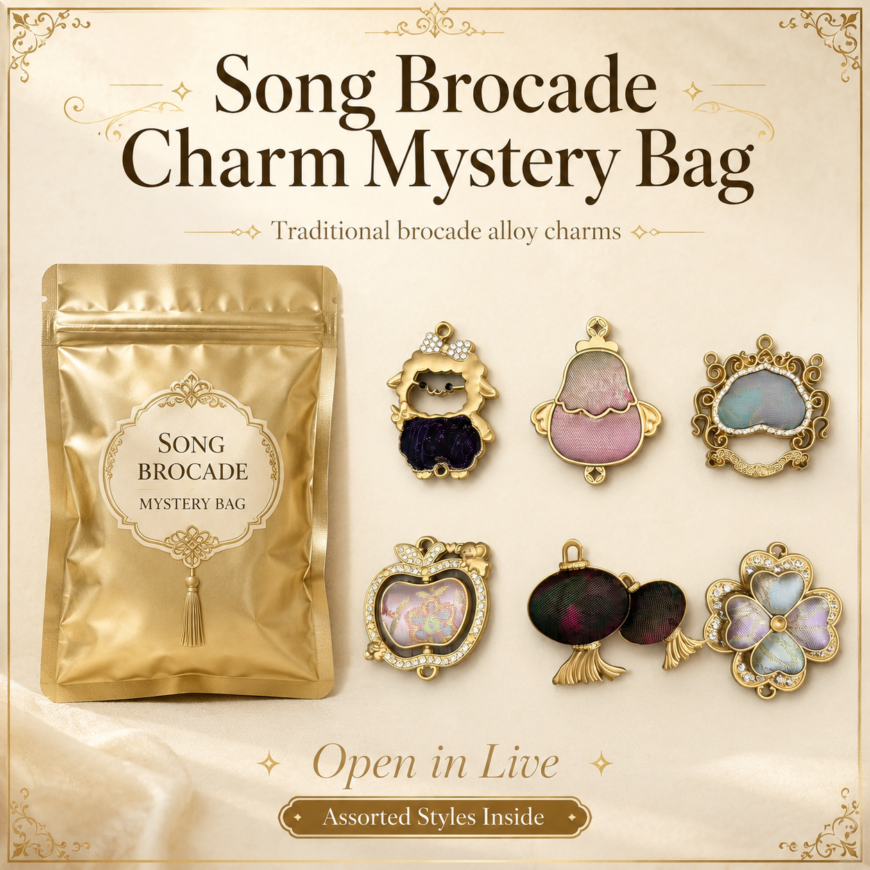 Song Brocade Charm Mystery Bag- Open in live
