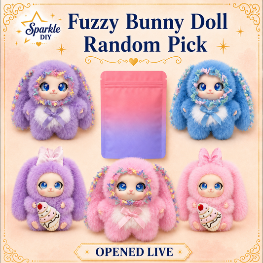 Fuzzy Bunny Doll – Random Pick – Opened Live