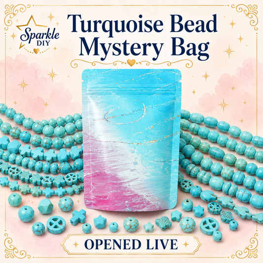 【Nieuw 💖】Turquoise kralen Blind Bags - Open live