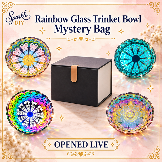 Rainbow Glass Trinket Bowl Mystery Bag – Opened Live