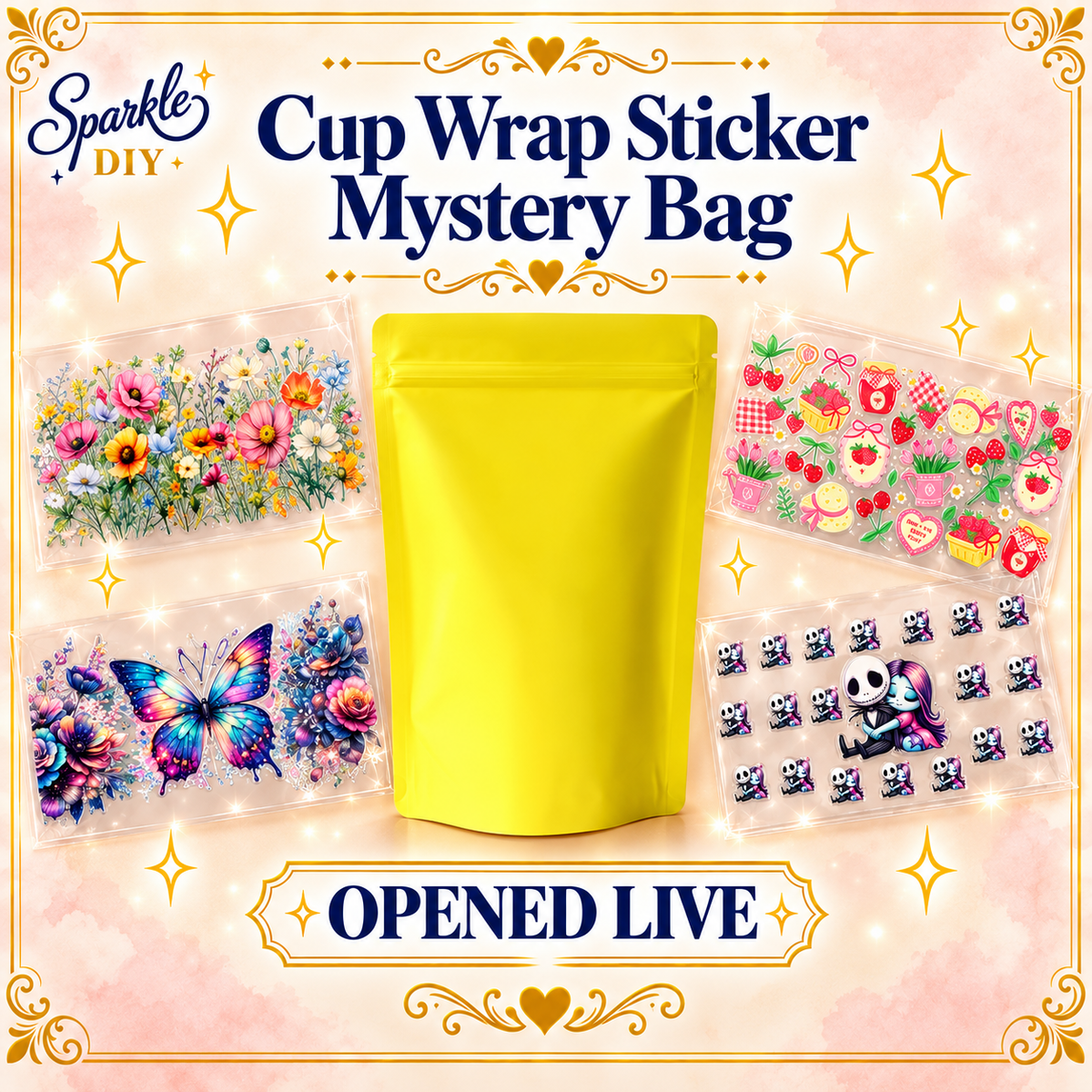 Cup Wrap Sticker Mystery Bag – Opened Live