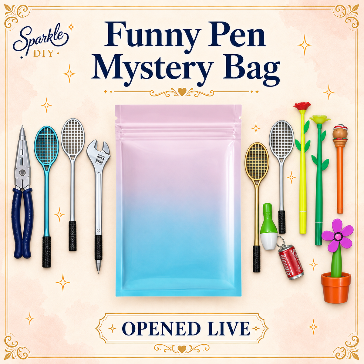 Funny Pen Mystery Bag – Opened Live