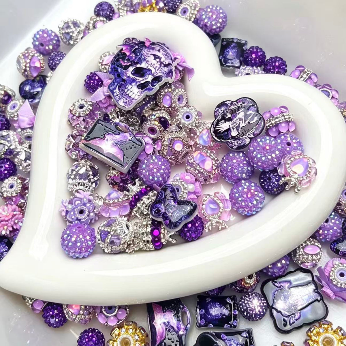 Purple Gothic Dazzling Beads Mix