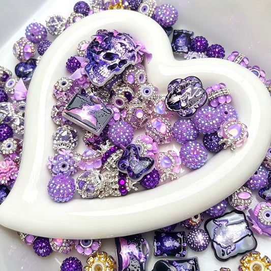 Purple Gothic Dazzling Beads Mix