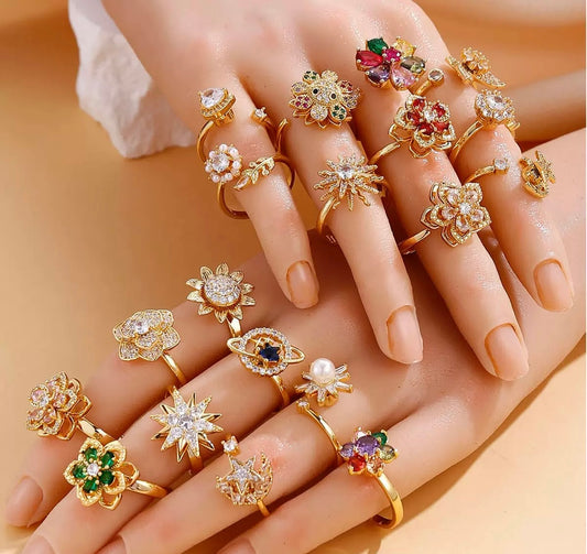 【New 💖】Zircon Rotating Ring Blind Bags- Open in live