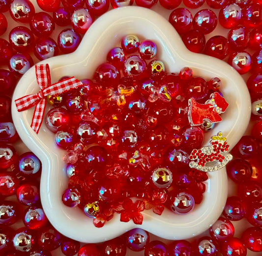 Crimson Sparkle beads mix