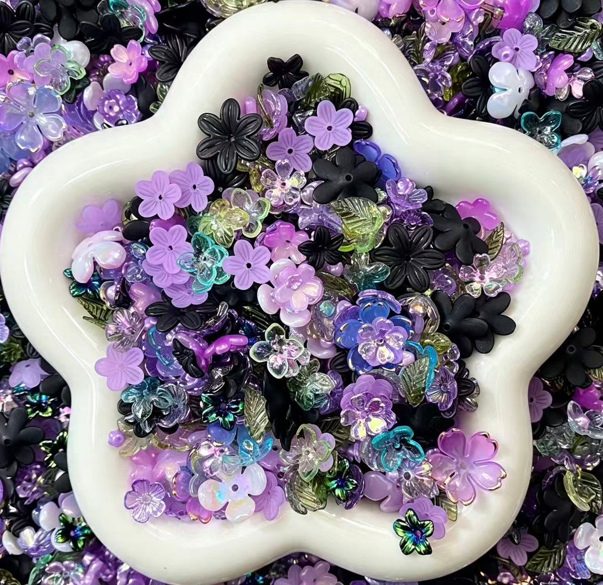 Black and purple flowers Mix