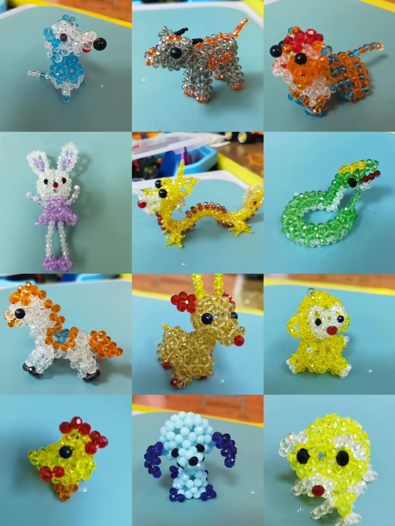 Handmade bead keychain Lucky Bags Open in live