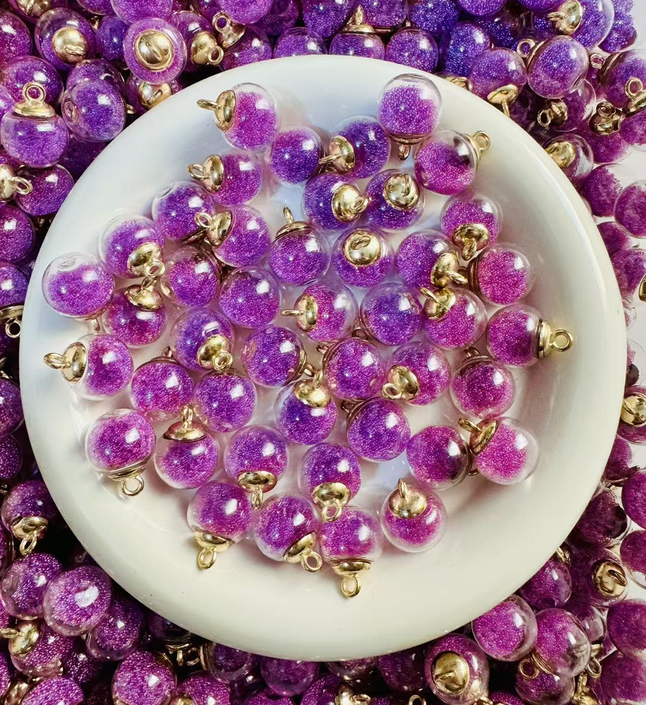 Glass car hanging beads