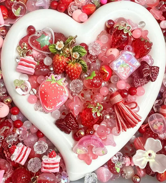 Strawberry Sweetheart Charm Mix