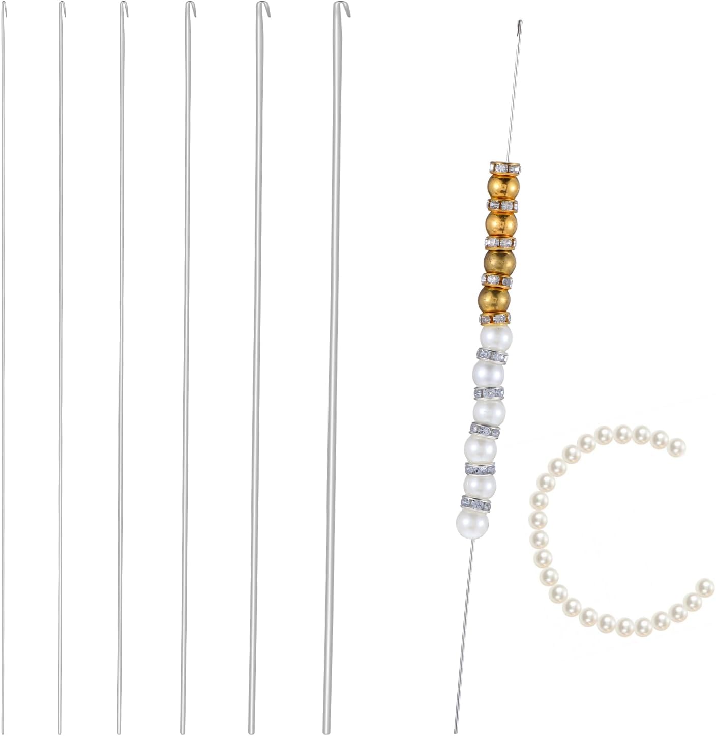 6 PCS Beading Needles（(0.4/0.5/0.6/0.7/0.8/0.9mm)）