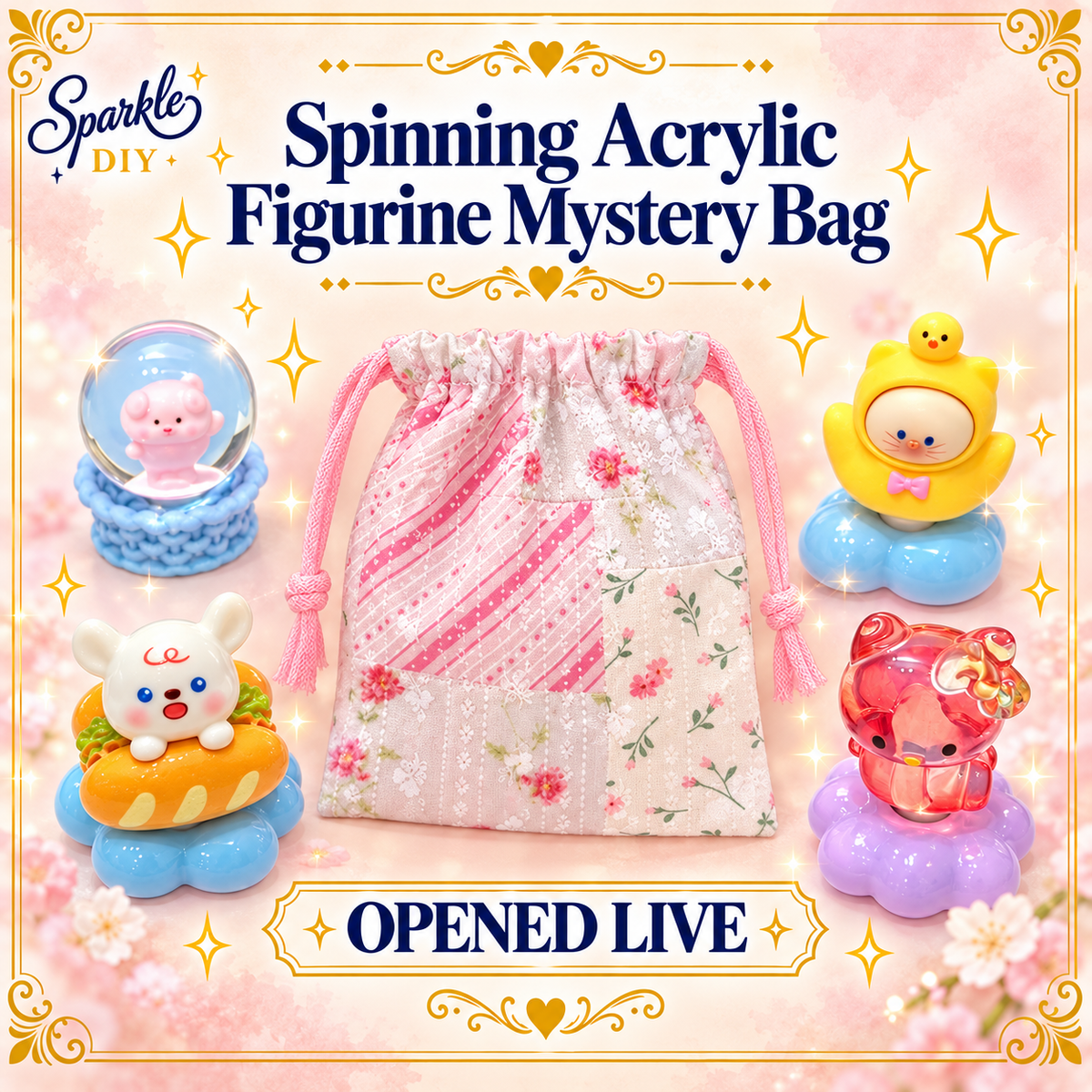 Spinning Acrylic Figurine Mystery Bag – Opened Live