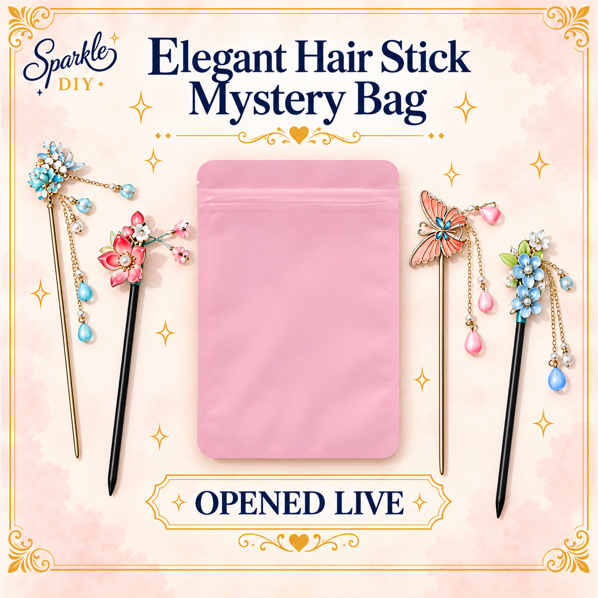 Elegant Hair Stick Mystery Bag – Opened Live