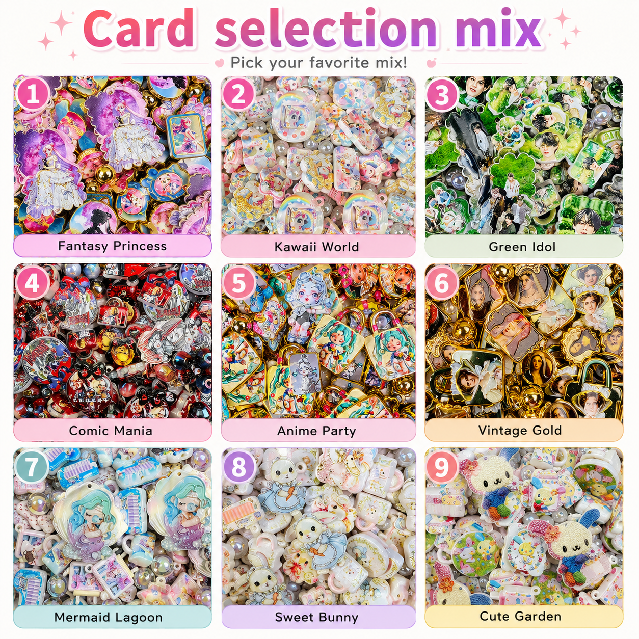 Card selection mix