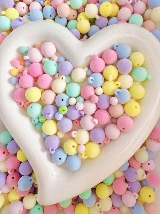 Round Flock Beads MIX