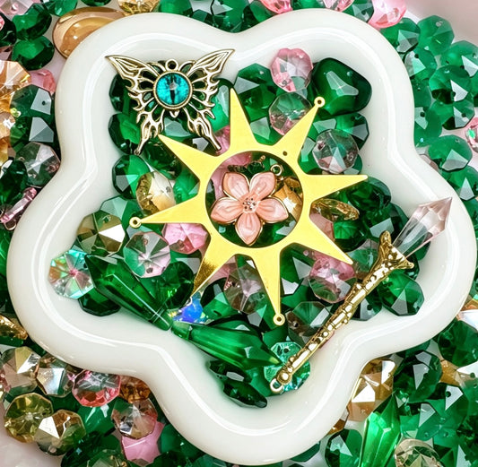 Peacock Green Blossom Sun Catcher Mix
