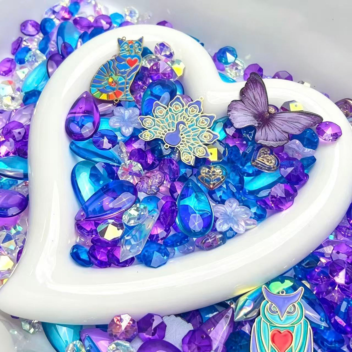 Twilight Peacock Suncatcher Mix