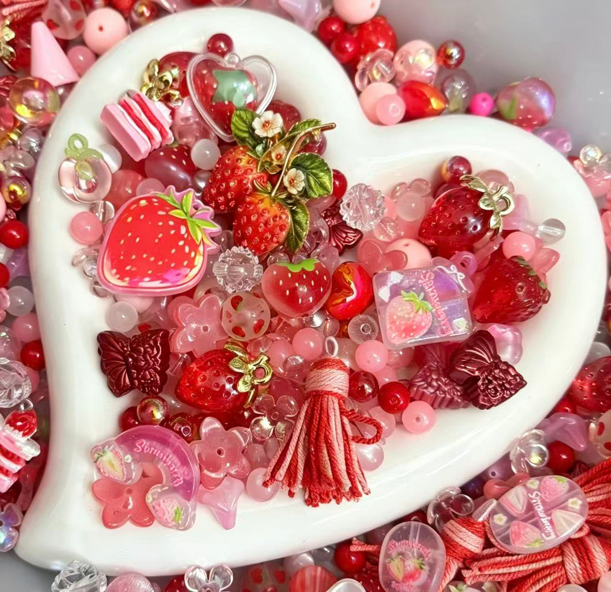 Strawberry Sweetheart Charm Mix