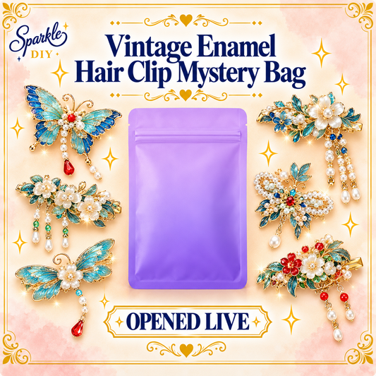 Vintage Enamel Hair Clip Mystery Bag – Opened Live