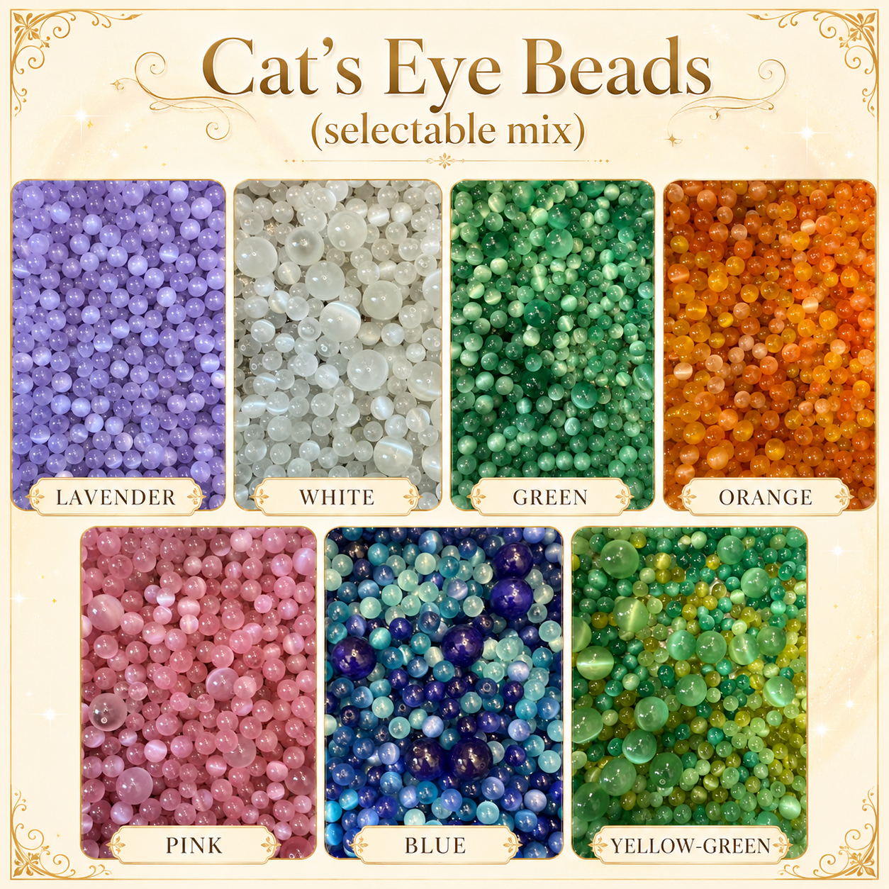Cat's Eye Beads (selectable mix)