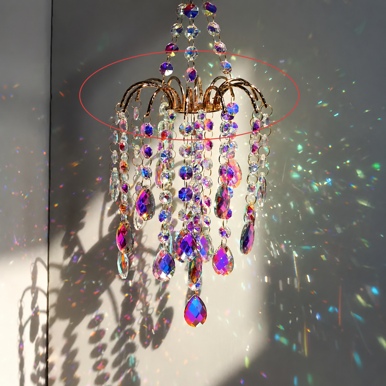 Aurora Crystal Chandelier Suncatcher
