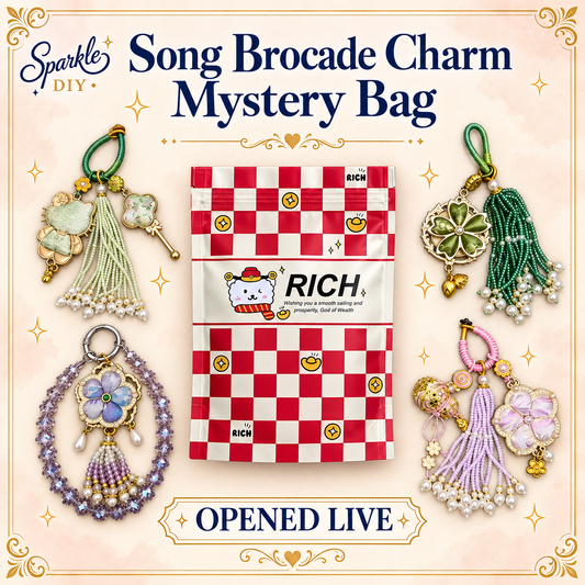 Song Brocade Charm Mystery Bag for Phone/Keychain – Opened Live