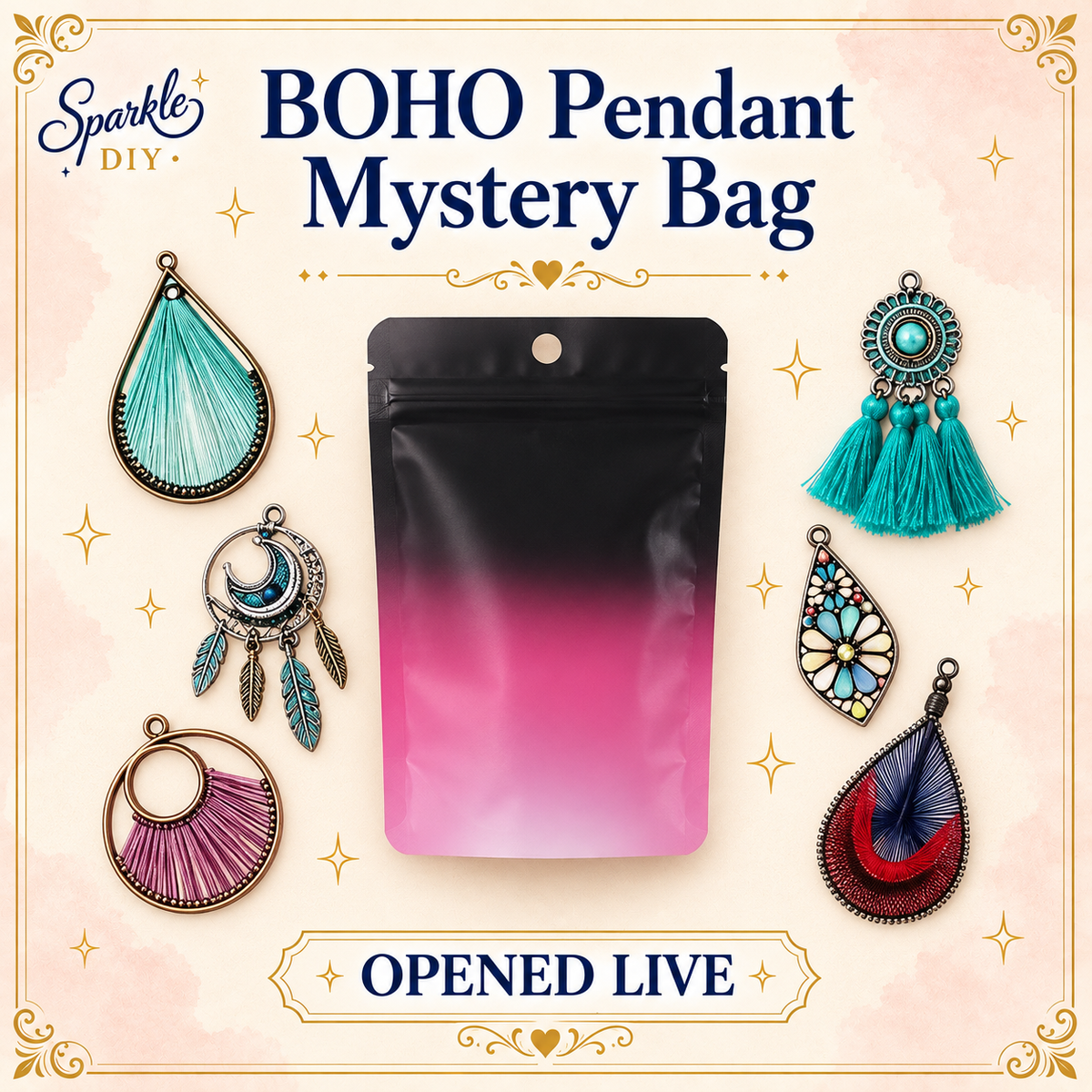 BOHO Pendant Mystery Bag – Opened Live