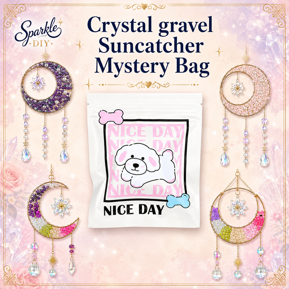 Crystal gravel Suncatcher Mystery Bag - Opened Live