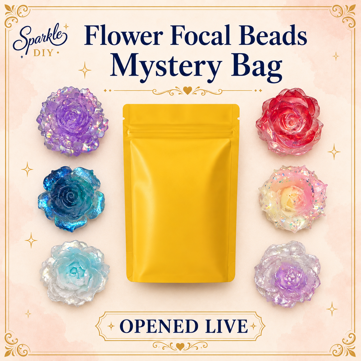 Flower Focal Beads Mystery Bag – Opened Live