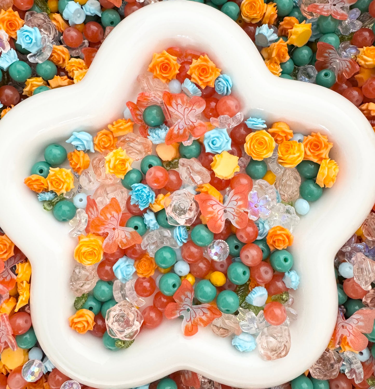 Desert Bloom Glass beads Mix