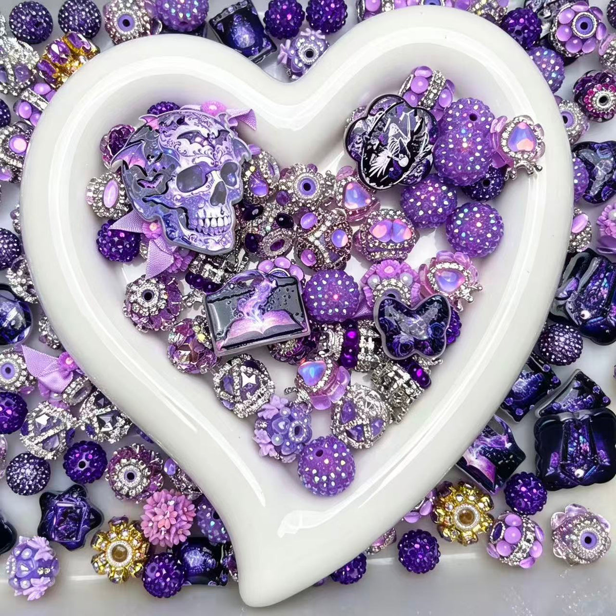 Purple Gothic Dazzling Beads Mix