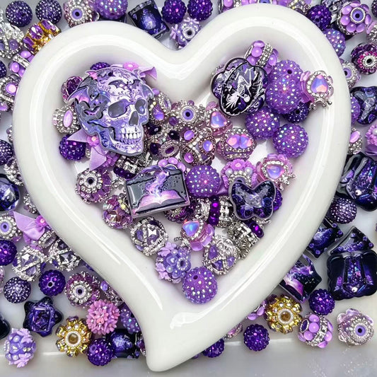 Purple Gothic Dazzling Beads Mix