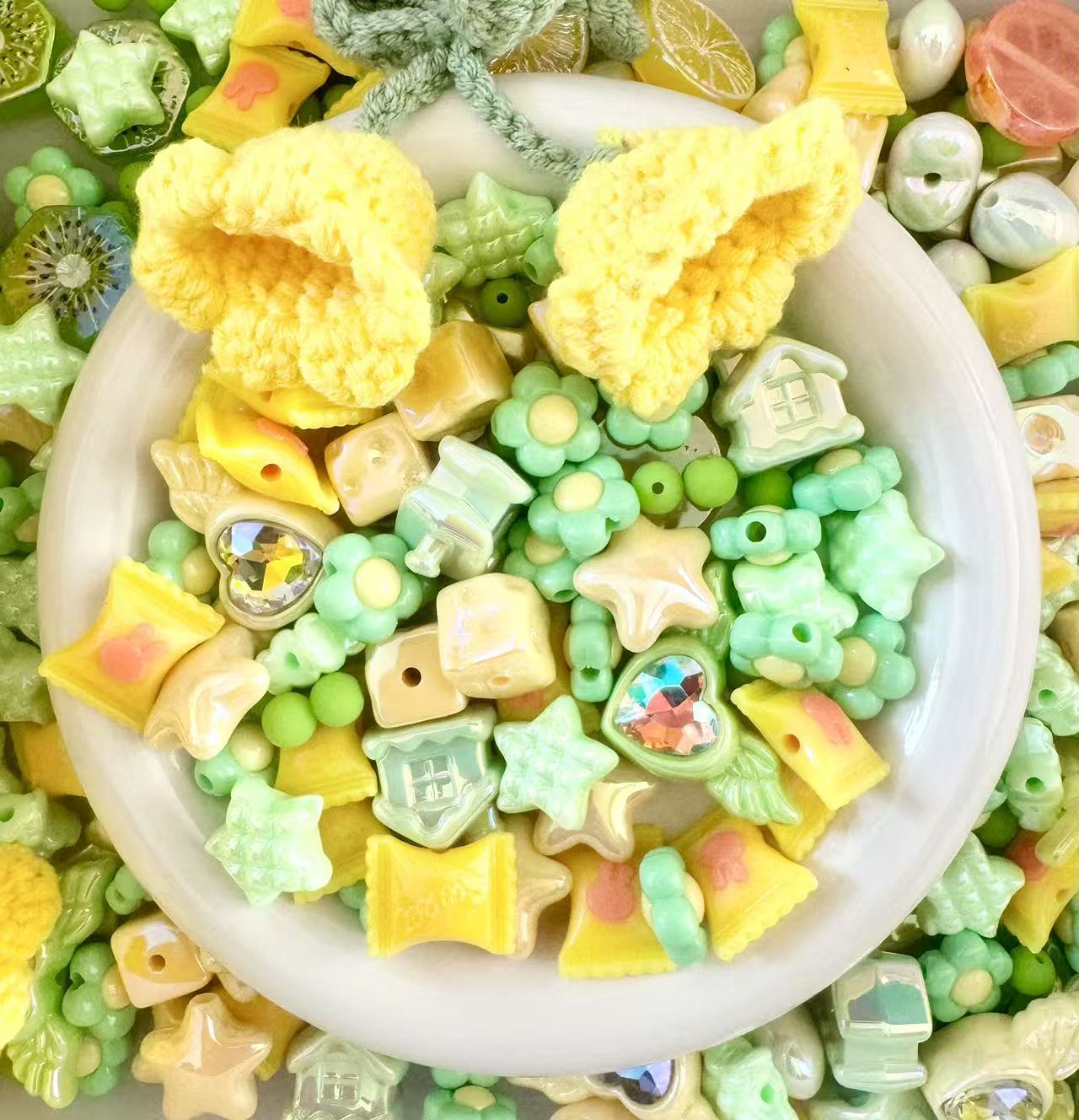 Lemon-Lime Whimsy Beads Mix