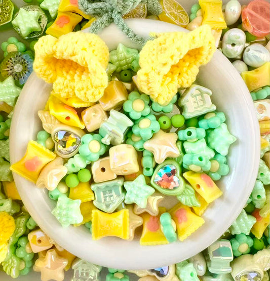 Lemon-Lime Whimsy Beads Mix