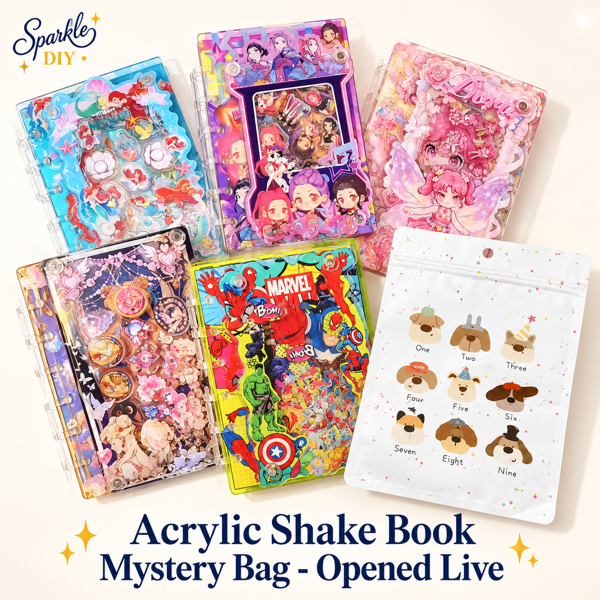 Acrylic Shake Book Mystery Bag - Opened Live