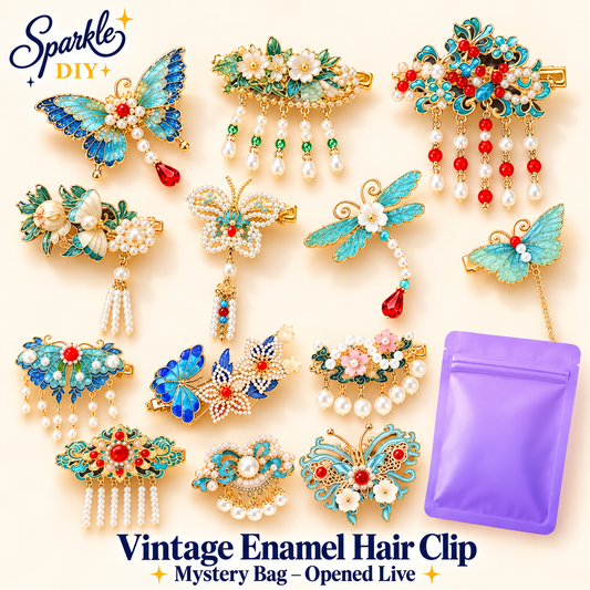 Vintage Enamel Hair Clip Mystery Bag – Opened Live