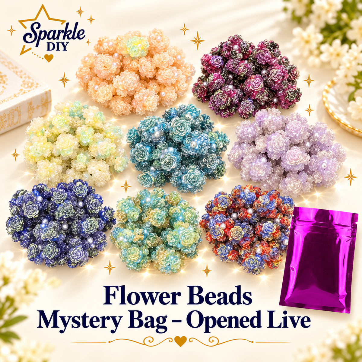 【New Arrival 】DIY Flower Beads- Open in live