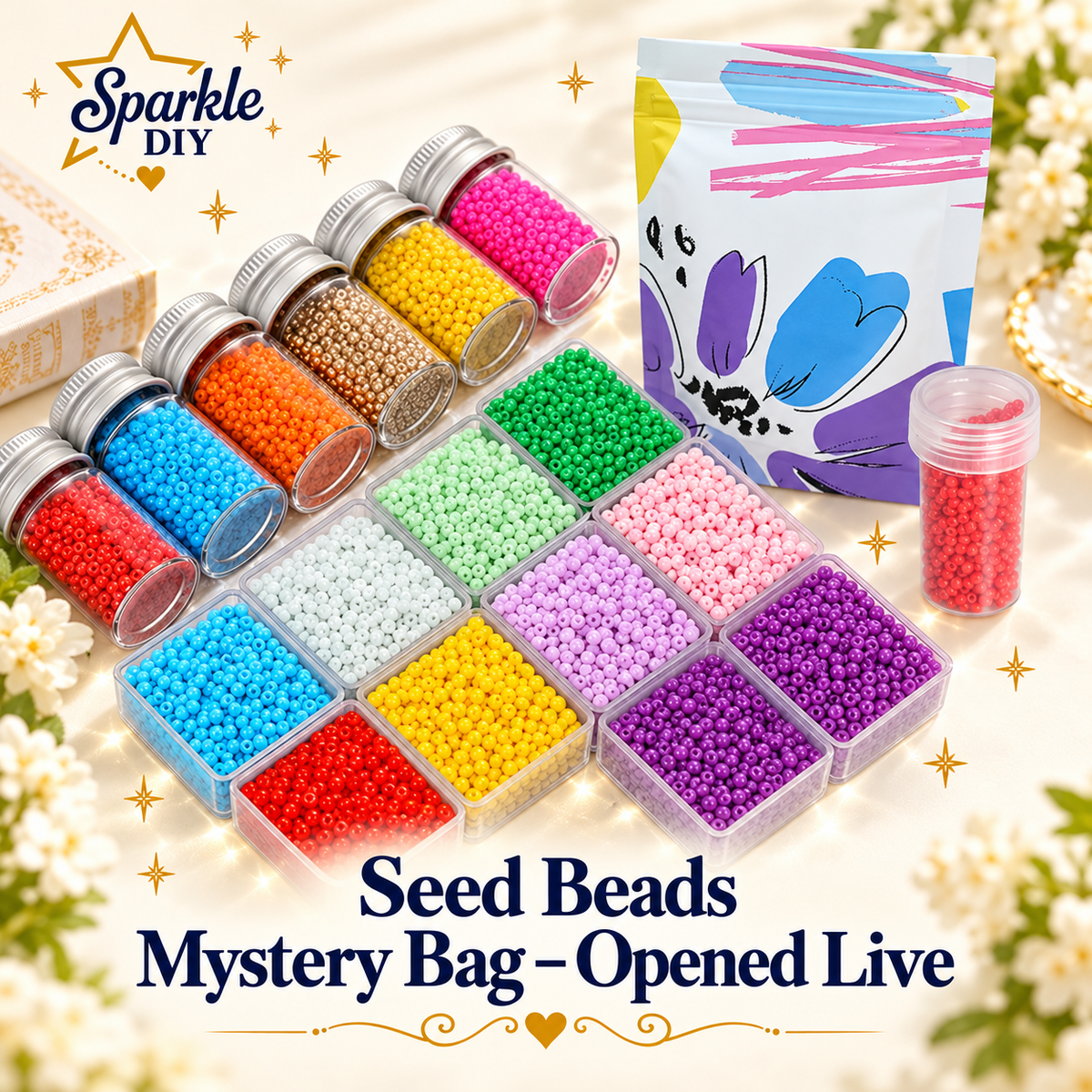 【New 💖】Seed Beads Lucky Bags for DIY- Open in live