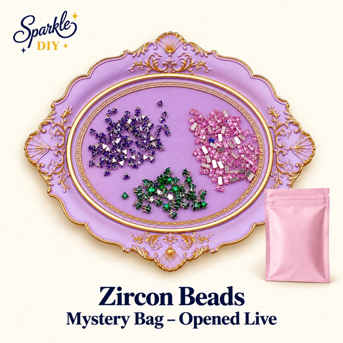 【New Color 💖】DIY Shining Zircon Rhinestone Diamond Beads- Open in live