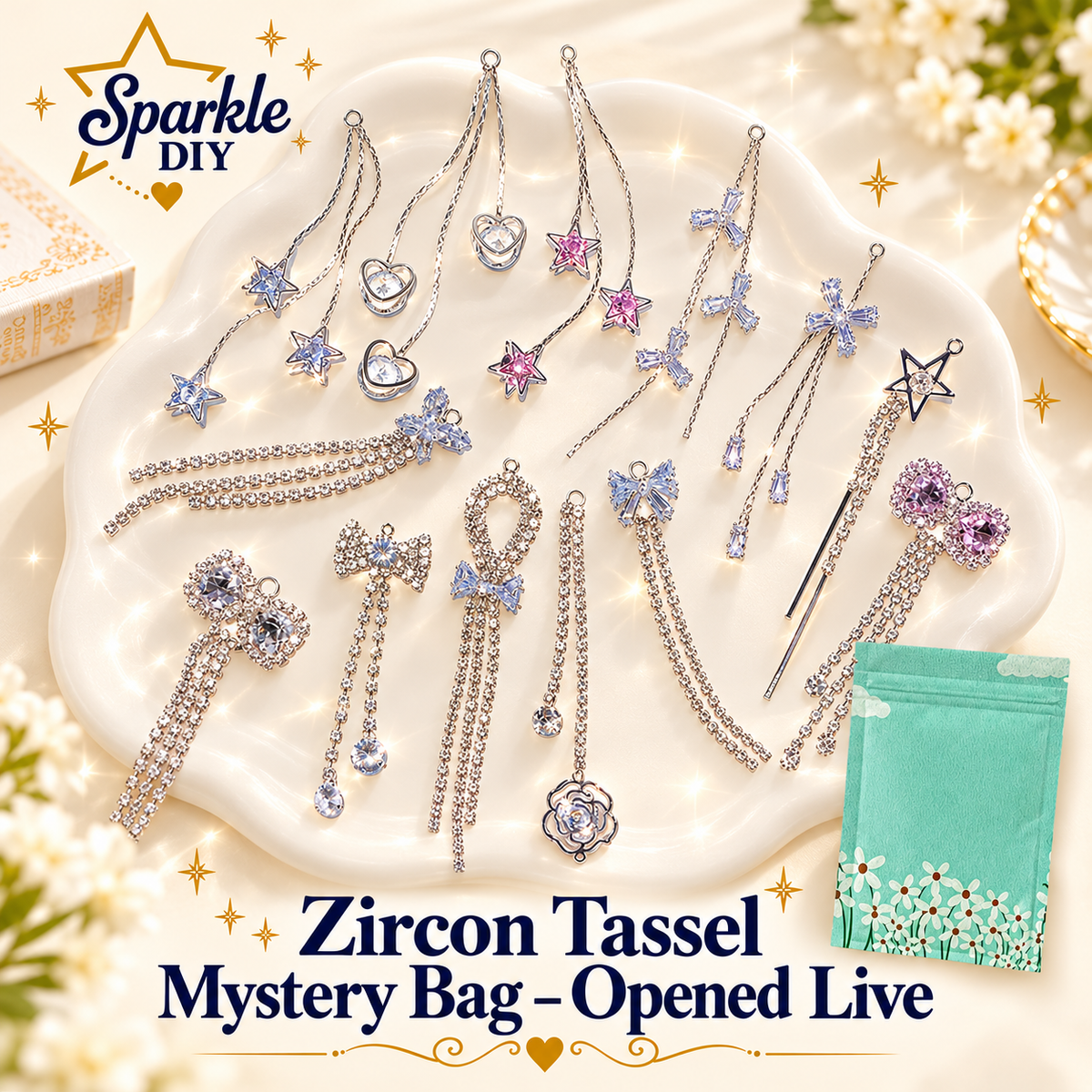 【New Arrival 】 💖】zircon tassel Blind Bags- Open in live