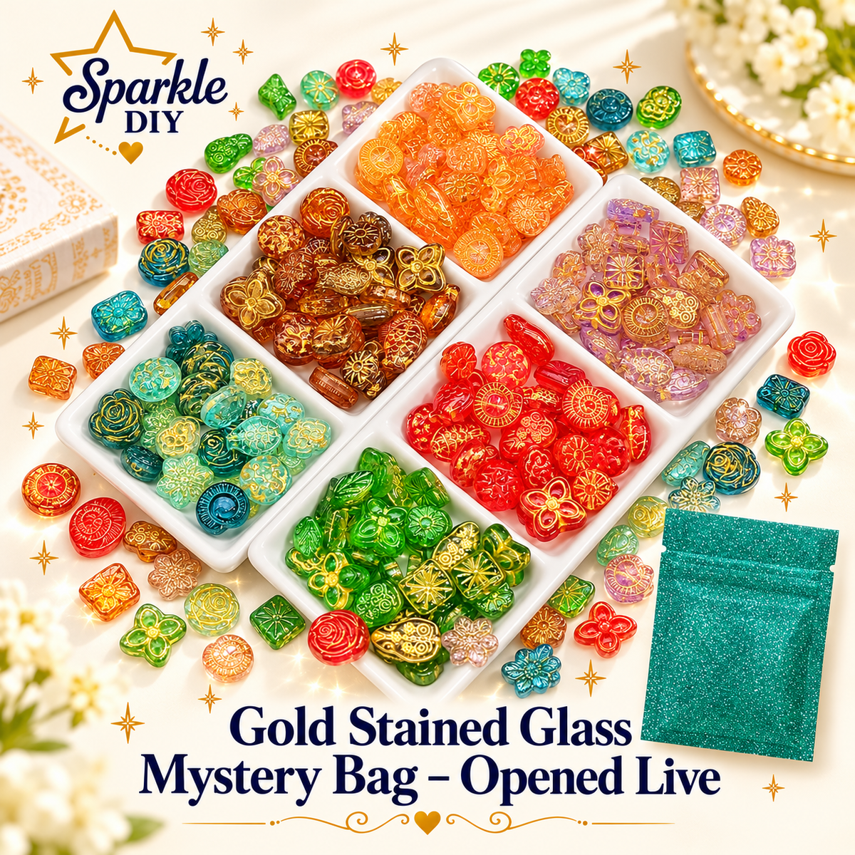 【New】Gold glass Blind Bag - Open in live